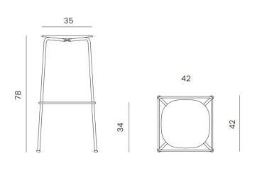 Preview: Andersen Barstuhl Scope H78cm